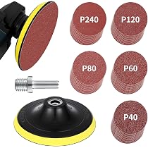 Kit Ponçage 125 Mm – 35 Disques Abrasifs + 4 Éponges De Ponçage – Pour Meuleuse D’Angle – 8 Trous, 7 Grains