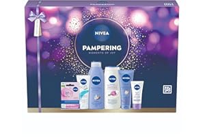 NIVEA Pampering Moments Of Joy Gift Set (6 Products) – Women's Gift Set – Includes Shower Cream, Body Lotion, Lip Balm, Hand Lotion, Moisturising Cream and SPF 15 Day Cream
