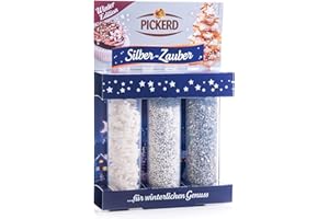 H. PICKERD GMBH & CO. KG, RAIFFEISENSTRAßE 19, 30938 BURGWEDEL Zuckerdekor / Streudekor "SILBER - ZAUBER" (3 Varianten / 89 g) BACK - DEKORATION
