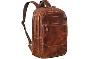 STILORD 'Reece' Vintage Skórzany Plecak na Laptop dla Szko³y Biznesu Uni Nowoczesny Plecak na komunikator DIN A4 Oryginalna skóra
