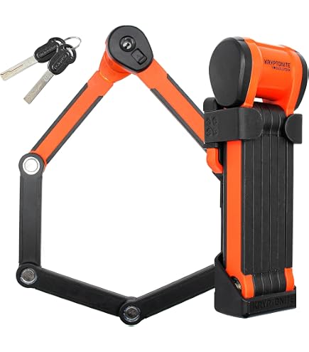 Bike & Co Matrix Faltschloss 85 Cm – Fahrradschloss Mit Halterung, LED-Schlüssel, Aus Gehärtetem Stahl, Schwarz
