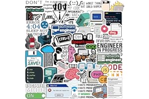 CHAOPAITIEZHI Programmierer Aufkleber IT Stickers 50 Stück Skateboard Graffiti Aufkleber Motorräder Fahrrad Snowboard Gepäck Laptop Auto Koffer für Kinder und Jugendliche Wasserdichte Vinyl Aufkleber