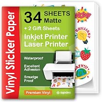 Printation 210x297mm DIN A4 Selbstklebende Etiketten -100 Stück, Weiß