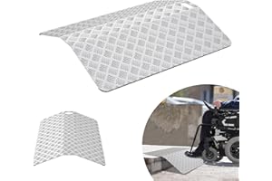 YRHome Rampe de seuil de porte de 60 cm de haut et 70 cm de large pour fauteuil roulant - Antidérapante - Portable - Avec poignées - Pour l'intérieur et l'extérieur