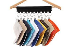 GIEEU 1 x Hut-Organizer-Kleiderbügel, Baseballkappenhalter, Clips für – wechseln Sie Ihren Stoffbügel in einen Kappen-Organizer, Kappenaufbewahrung, Huthalter