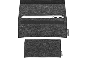 SP SIMON PIKE SimonPike Handyhülle passend für Samsung Galaxy S25 Ultra I S24 Ultra I S23 Ultra I S22 Ultra (Gr. S) | New York anthrazit Filztasche aus Wollfilz Handy/Smartphone Tasche