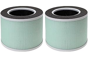 vhbw 2 x filtr powietrza kompatybilny z Renpho RP-AP088B oczyszczacz powietrza - filtr kombi 13 filtrów wstępnych + HEPA 13 + węgiel aktywny + filtr sieciowy