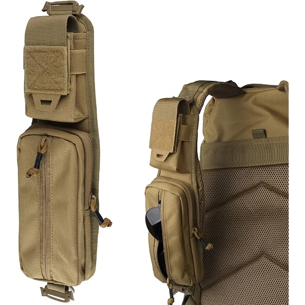 Zaino tattico multasche, borsa a tracolla riflettente da esterno