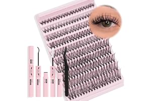 ‎PRO LASHBEAUTY 𝐏𝐑𝐎 DIY Wimpernverlängerung Kit, individuelle Wimpern Kit mit 200 Pcs 40D Cluster Wimpern Bindung und Siegel, Wimpern Applikator Einsteiger-Kit (40D DIY Lash Kit-A)
