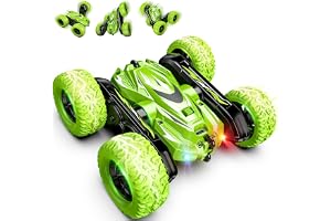HappyGoLucky Radiostyrd bil från 3–10 år, 4WD 360° flip RC bil utomhus leksak från 3–8 år pojke, 2,4 G Hz monstertruck, födelsedagspresent för barn