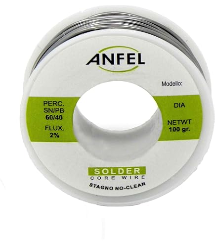 Weller EL99/1-25 Saldatura Senza Piombo 1mm 25g - Sn99,3Cu0,7, Flusso 2,2%, Per Elettronica