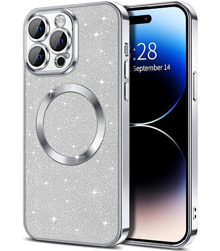 Custodia per telefono glter trasparente per Magsafe iPhone