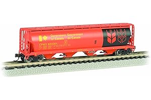 Bachmann Industries Inc. Canadien 4-Bay cylindrique Grain Hopper Édifice du Gouvernement du Canada – N Scale, Rouge