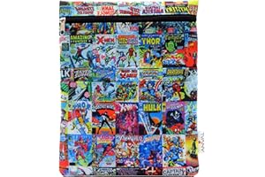 ANVAL Funda para libro, Impermeable, con cremallera, bolsillo exterior - Protección para libros, Adaptable a cualquier grosor, Funda libro papel - Forro libro tela estampada (183)