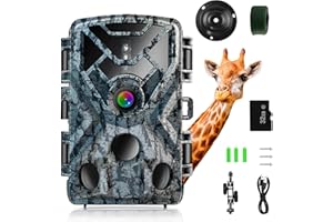 Nartov WiFi Caméra de Chasse 32MP 4K Deux Caméras Camera de Chasse Nocturne Temps de Déclenchement 0,3s, (Caméra de Chasse 60MP) (no WiFi)