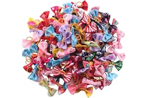 Voarge 50 Stück Haarnadeln für Hunde, Haustiere, Hunde und Katzen, Haarnadeln, Haarspangen mit elastischer Schleife (zufälliges Modell)