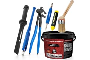 HASKYY 5 kg däckmonteringspasta, monteringspasta, svart däckmonteringsset inkl. ventilvridare, ventildragare, professionell b