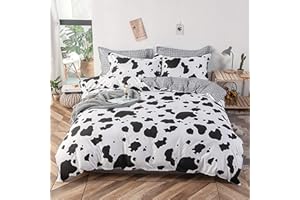 PICTURESQUE 3pcs Juego de Cama Funda Nórdica Vaca con Funda de Almohada Cama 105