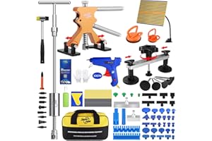 Fly5D Kit Débosselage sans Peinture, Outils de Réparation Carrosserie, T-Bar Dent Puller, Dent Lifter, Bridge Dent Puller, pour Les Dommages Causés par la Grêle et Débosselage des Surfaces Métalliques