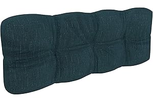 POKAR Cuscino-schienale Imbottito 120x40cm per Divano da Giardino, fodere asportabile e lavabile, Spalliera per Bancali, Interno ed Esterno, DYI - fai da te, senza Pallet, verde scuro