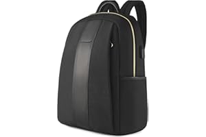 KROSER Laptop Backpack 15.6 Inch Fashion School Computer Backpack Water-Repellent Nylon Casual Daypack with USB Charging Port for Travel/Business/College/Women/Men