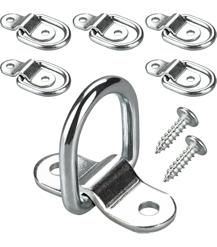 12x Zurrösen-Set D-Ring Verzinkt, Für LKW, Anhänger, Boot, Camping