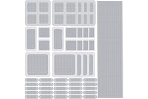 2m + 20 Stück Fensterscheibe Reparatur-Band Flicken, VEINARDYL Selbstklebend Bildschirmtür-Aufkleber Ersatz Reparatursatz Maschen-Reparatur für Reparieren von Löchern Risse