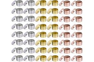 NRANSON 48 PCS 5 OZ D'étain Boîtes avec Couvercles, Décoratif Rond En Métal Bougie Bocaux En Vrac, réutilisable Conteneurs Bougie pour le DIY Fabrication De Bougies (5OZ,16 Silver+16 Gold+16 RoseGold)