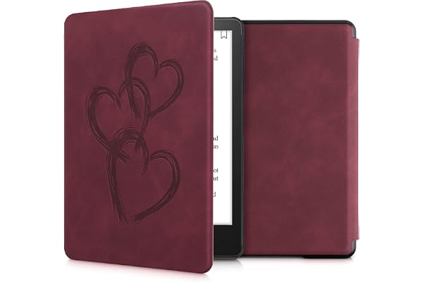 kwmobile Etui Compatible avec Kindle Paperwhite 11e génération - Étui à Rabat magnétique Tablette eReader Similicuir pour Kindle Paperwhite - Rouge foncé
