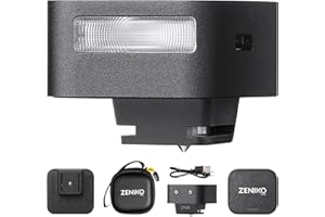 ZENIKO ZF08 Mini Kamera Blitz Speedlite 440 Full Power Blitze CCT 6500K + 200K Eingebauter Akku für Sony Canon Nikon Fuji Olympus Single-Contact Hotshoe Kameras