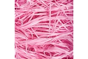 JEEMOOTOWN 500g Carta Tagliuzzata per Regali - Rosa - Paglia per Cesti - Ideale Paglia Confezioni per Scatole Regalo