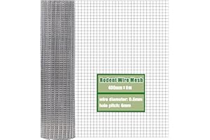 Oursouion Rodent Proofing Wire Mesh 400mmx6m Galvanised Wire Mesh Roll,Rat Mesh for Filling In Gaps Around The Home & Garden,Keep Rats Out,Chicken Wire Mesh,Mice & Mouse Mesh Sheet- Metal Mesh