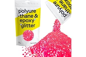 Hemway | Polyurethane & Epoxy Glitter (SUPER EXTRA CHUNKY 1/8") 100g - fluorescent pink
