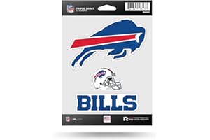 RICO INDUSTRIES NFL Triple espíritu stickersnfl Triple espíritu Pegatinas, marrón, Color Blanco, Negro, 3 Equipo Pegatinas