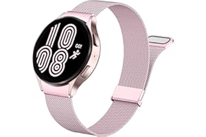 Faliogo Metalowy pasek kompatybilny z zegarkiem Samsung Galaxy Watch 4, 40 mm, 44 mm, Samsung Galaxy Watch 5, 40 mm, 44 mm, Galaxy Watch 5 Pro 45 mm, pasek ze stali nierdzewnej, magnetyczne zapięcie