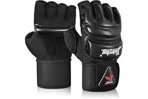 ‎XINLUYING Xinluying MMA Handschuhe Boxhandschuhe Schwarz Boxsack Muay Thai Boxing Taekwondo Karate UFC Boxtraining für Herren Damen Kinder