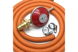 OTHER Propane Gas Regulator 37Mbar With 1M Hose & 2 Clips Fits Calor Gas/Flogas