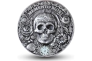 GIMILANG Memento Mori Memento Vivere Pièce de monnaie pour embrasser la vie et se souvenir de la mortalité (pièce unique)