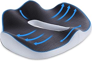 ComfyBums Hemorrhoid Donut Cushion For Coccyx, Tailbone, Piles Orthopaedic Pressure Relief - Memory Foam Pillow For Office Chair Seat Ring Cushions - Targets Sores & Pain Relief - Made For You