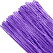 Lot De 300 Fils Chenille (Cure-pipes) Violet Et Vert - 30 Cm, Pour Loisirs Créatifs, DIY, Enfants