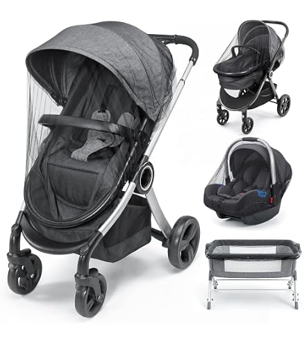 Baby Bettnetz Moskitonetz Fr Kinderwagen & Beistellbett  Atmungsaktive  Faltbare Mesh-Abdeckung Fr Reisen, Camping & Outdoor