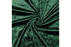 VmG-Store Pannesamt Stoff 2m x 145cm zum Nähen KEINE Meterware glänzender Stretch Samt für Vorhänge Gardinen Bühne Kostüm Kleid Bekleidung Tischdecke Dekostoff (015 Dunkelgrün)
