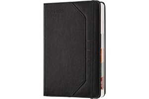 HOLDERZWU Academic Diary 2024-2025 Diary A5 Page a Day - Hardcover Daily Planner with Hourly Schedule, Mid Year Appointment Diary, July 2024 to Jun 2025 (Black)