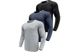 Boyzn 1, 3 or 5er Pack Herren Langarmshirt T-Shirts, UPF 50+ UV Schutz Schnelltrocknend Funktionsshirt Laufshirts, Atmungsaktiv Langarm Sportshirt Gym Running Tops Outdoor Workout Oberteil für Männer
