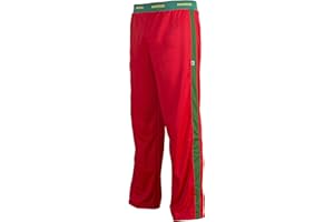 JL SPORT Unisexe Brésil Drapeau Vert Rouge Capoeira Enfants Jeunes Arts Martiaux Élastiques Sport Pantalons Pantalons