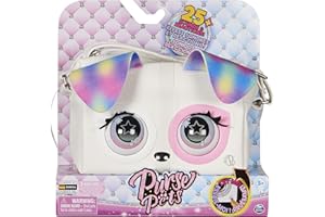 Purse Pets Chiot Arc-en-Ciel - Compagnon INTERACTIF Format Sac A Main - Animal Interactif Qui Cligne des Yeux avec Effets Sonores et Différents Modes De Jeu - 6063495 - Jouet Enfant 5 Ans et +