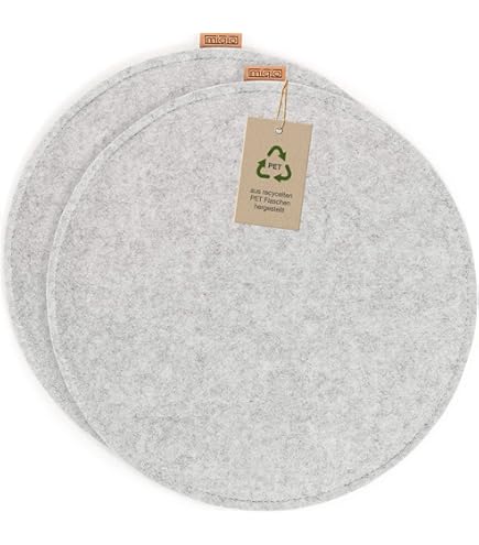 Cuscini Rotondi Per Sedie - Set Da 2, Diametro 50 Cm, Antiscivolo, Per Cucina, Giardino, Ufficio (Beige) - Foto 13