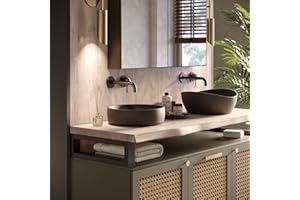 ‎LAMO LAMO Manufaktur Waschtischplatte, Holzplatte Waschtisch Baumkante, 130x40 cm (AxB), Roh, ohne Montageset, LWP-01-A-001-AL