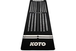 KOTO DARTS KOTO - Carpet Checkout 285 x 80 cm - Flooring Protector - Carpet - Dart Games - Foam Dart Mat for Beginners & Professionals - Professional Dart Carpet to Protect Floor & Darts - Steel & Soft Darts