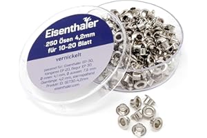 Eisenthaler 250 Ösen SET30-4.2mm, vernickelt für 10-20 Blatt